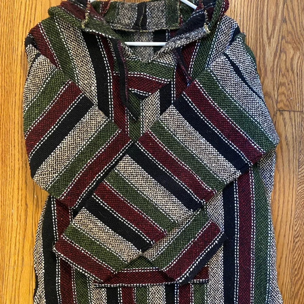 Hooded Pullover Poncho, Men’s Small - Picture 1 of 2